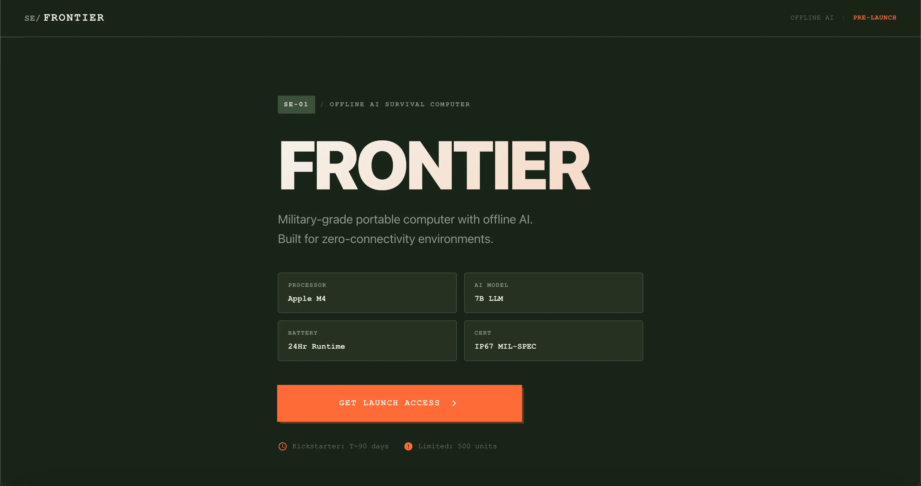 SE/FRONTIER - Hardware Product